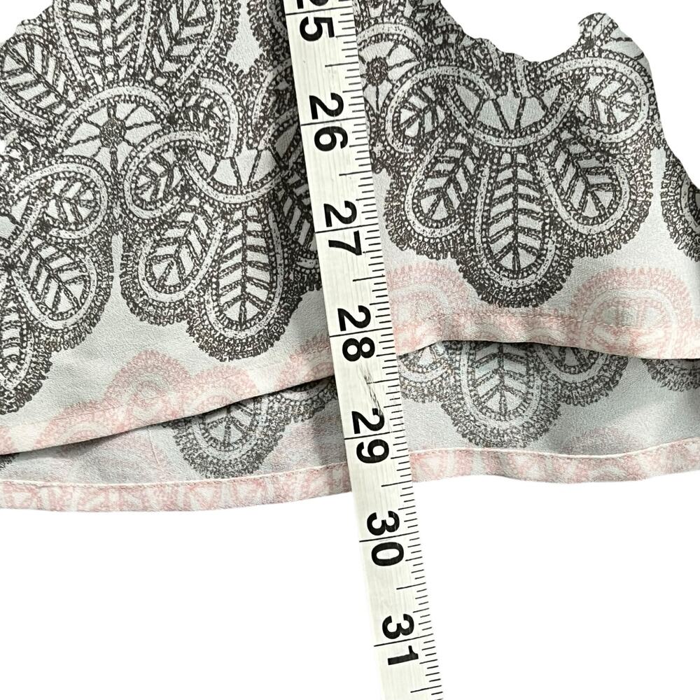 Violet & Claire Blouse Womens 1X Pink Gray Black Floral 3/4 Sleeve Casual Boho - Picture 7 of 13